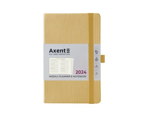 Тижневик Axent 2024 Partner Lines 125 х 195, пісочний (8515-24-53-A)