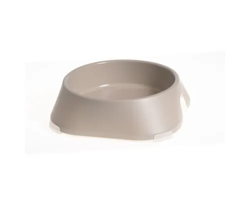 Посуд для собак Fiboo Миска з антиковзаючими накладками M бежева (FIB0110)