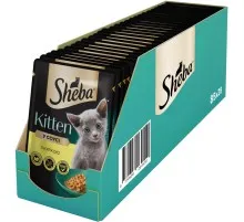 Вологий корм для кішок Sheba з куркою в соусі для кошенят 85 г (4770608264567)