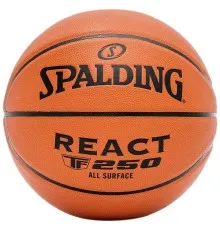 Мяч баскетбольный Spalding React TF-250 помаранчевий Уні 7 76801Z (689344403823)