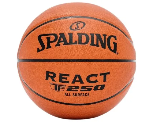 Мяч баскетбольный Spalding React TF-250 помаранчевий Уні 7 76801Z (689344403823)