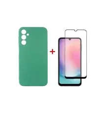 Чохол до мобільного телефона Dengos Samsung Galaxy A24 Case + Glass (Mint) (DG-KM-79)