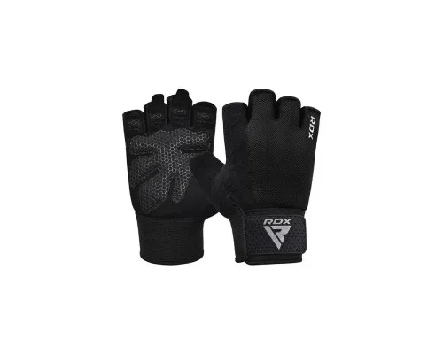 Перчатки для фитнеса RDX W1 Half Black Plus M (WGA-W1HB-M+)