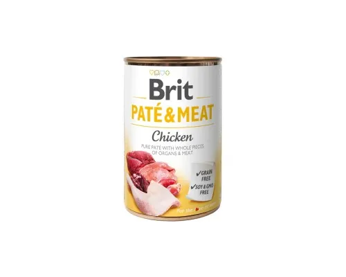 Вологий корм для собак Brit Care Pate and Meat для дорослих собак з куркою (8595602557417)