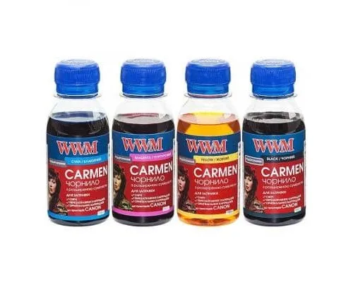 Чорнило WWM CANON UNIVERSAL CARMEN В/C/M/Y SET (CARMEN.SET-2/ CARMEN/SET.4-2)