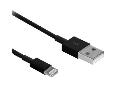 Дата кабель USB 2.0 AM to Lightning 1.0m Black Drobak (215340)