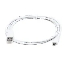 Дата кабель USB 2.0 AM to Micro 5P 0.6m Pro white REAL-EL (EL123500022)
