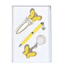 Ручка кулькова Langres набір ручка + брелок + закладка) Langres Fly Жовтий (LS.132001-08)