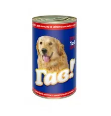 Консервы для собак Гав! с говядиной в аппетитном соусе 1.24 кг (4820083904998)