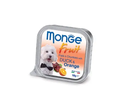 Консерви для собак Monge DOG FRUIT качка з апельсином 100 г (8009470013239)