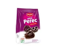 Детское печенье Detki Mini Pretze Крендель глазированный в шоколаде 160 г (5997380351943)