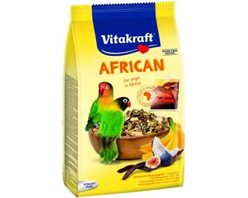 Корм для птахів Vitakraft African для нерозлучники і інших маленьких африканських папуг 750 г (4008239216410)