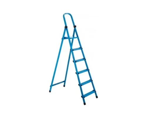 Лестница Works стремянка металлическая 406 6 сх., синяя (63273)
