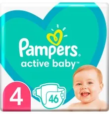 Підгузки Pampers Active Baby Maxi Розмір 4 (9-14 кг) 46 шт (8001090949097)