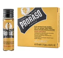 Олія для догляду за бородою Proraso Wood & Spice розігріваюча 4 x 17 мл (8004395001798)