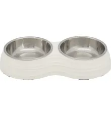 Посуд для собак Trixie Миска подвійна 2х200 мл/11 см(біла) (4011905251837)