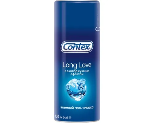 Інтимний гель-змазка Contex Long Love з охолоджуючим ефектом (лубрикант) 100 мл (4820108005136)
