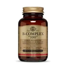 Вітамін Solgar Вітаміни B-комплекс, B-Complex "100", 50 вегетаріанських капсул (SOL01149)