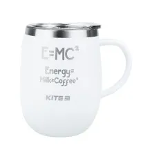Поїльник-непроливайка Kite Energy Milk Coffee термокружка 360 мл, біла (K22-378-03-2)