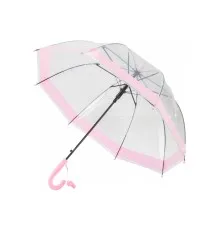 Зонт Economix Little Girl трость автомат, , прозрачный/розовый (E98430)