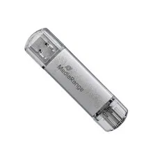 USB флеш накопичувач Mediarange 128GB Silver USB 3.0 / Type-C (MR938)