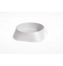 Посуд для собак Fiboo Миска з антиковзаючими накладками M біла (FIB0111)