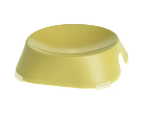 Посуда для кошек Fiboo Flat Bowl миска без антискользких накладок желтая (FIB0128)