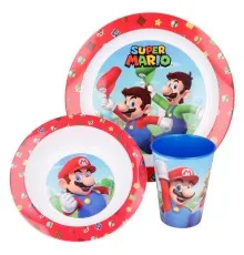 Набір дитячого посуду Stor Super Mario - Mario, Kids Micro Set (Stor-21449)