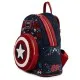 Рюкзак школьный Loungefly LF Marvel Captain America 80th Anniversary Floral Shield Mini (MVBK0165)