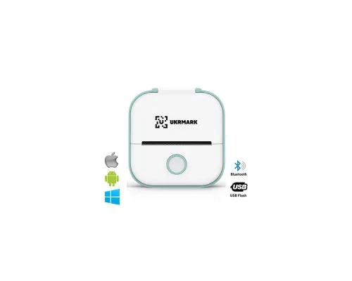 Принтер чеків UKRMARK P02GN Bluetooth, біло-зелений (00912)