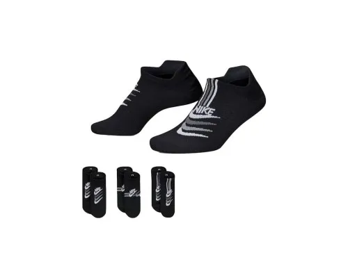Шкарпетки Nike W NK EVERYDAY PLUS LTWT NS 3PR DH5474-903 38-42 3 пари Чорні (195244784295)