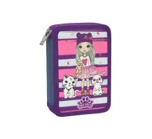 Пенал Cool For School 2 відділення з відворотами Фіолетовий (CF87280)