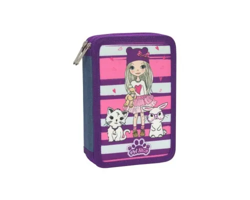 Пенал Cool For School 2 відділення з відворотами Фіолетовий (CF87280)