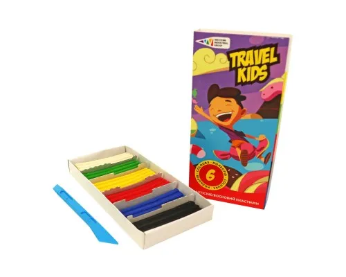 Пластилин ГАММА'UA Travel kids Со стеком 6 цветов 72 г (4820072539811)