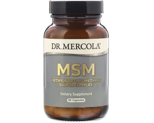 Вітамінно-мінеральний комплекс Dr. Mercola МСМ, Комплекс метилсульфонілметану сірки, MSM, 60 капсул (MCL01500)