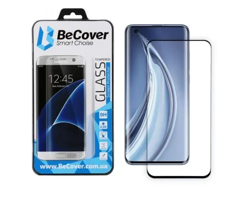 Стекло защитное BeCover 3D Curved Edge Xiaomi Mi 10 Black (704828)