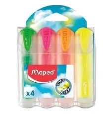 Набір маркерів Maped набір Fluo Peps Ultra Soft Transparent 1-5 мм 4 шт (MP.745947)