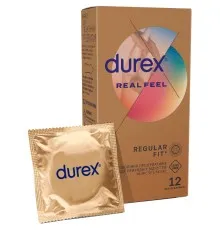 Презервативы Durex Real Feel из синтетического латекса (безлатексные) 12 шт. (5052197026719)