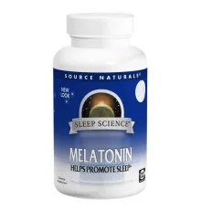 Амінокислота Source Naturals Мелатонін 1 мг, Смак м'яти, Sleep Science, 100 таблеток для (SNS-00709)