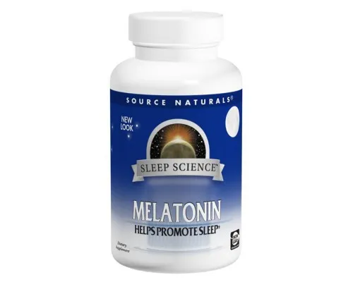 Амінокислота Source Naturals Мелатонін 1 мг, Смак мяти, Sleep Science, 100 таблеток для (SNS-00709)