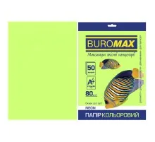 Бумага Buromax А4, 80g, NEON green, 50sh (BM.2721550-04)