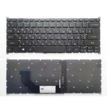 Клавіатура ноутбука Acer Swift SF314-41/SF314-52/SF314-53/SF314-55/SF514-51 черна з п (A46211)