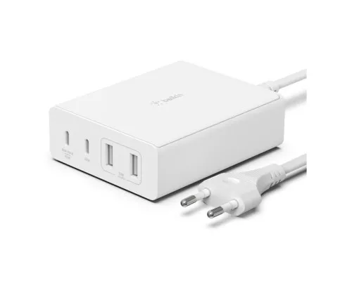 Зарядний пристрій Belkin Home Charger 108W GAN Dual USB-С/USB-A (WCH010VFWH)