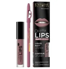 Набор косметики Eveline Cosmetics Oh! My Lips №04 помада + карандаш для губ (5901761966701)