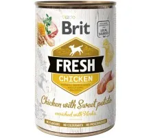 Консерви для собак Brit Fresh Chicken/Sweet Potato 400 г (з куркою та бататом) (8595602533893)