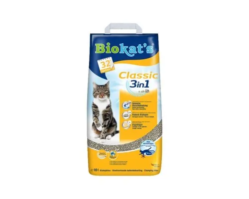 Наповнювач для туалету Biokats CLASSIC (3 в 1) 10 л (4002064613307)