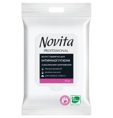Салфетки для интимной гигиены Novita Professional с растительным комплексом 15 шт. (4823071651195)