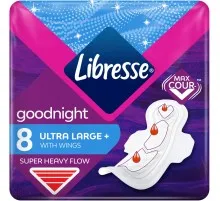 Гігієнічні прокладки Libresse Ultra Goodnight Large 8 шт. (7322540960235)