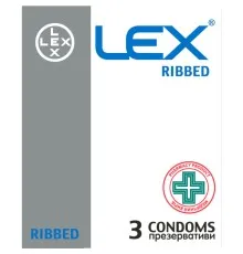 Презервативы Lex Condoms Ribbed 3 шт. (4820144770418)