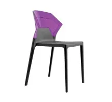 Кухонный стул PAPATYA Ego-S антрацитовый 22/прозрачно-пурпурный 28 (2512)